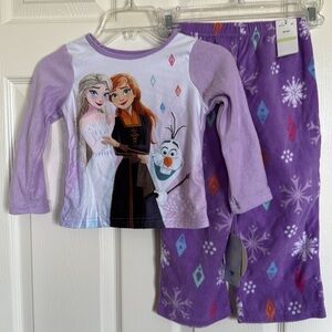 New! Purple Frozen Pajama Set, Size 4T